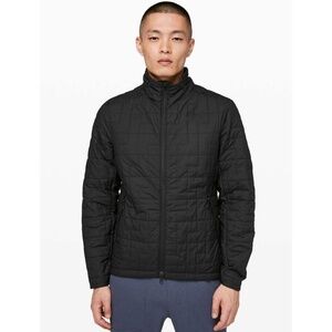 Lululemon Black Quilted Jacket Full-Zip Stand Collar Lightweight Insulated sz xs